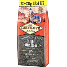 Промо набор сухой корм Carnilove Lamb & Wild Boar для взрослых собак всех пород, ягненок и кабан, 12+2 кг
