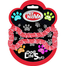 Игрушка для собак Шнур-косточка Pet Nova 20 см Красный