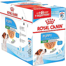 Промо набор влажний корм для щенков Royal Canin Mini Puppy 9+3 0.085 кг x 12 шт.