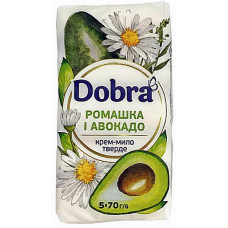 Крем-мыло туалетное твёрдое Dobra Ромашка и авокадо 5 х 70 г (47527)