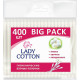 Упаковка ватных палочек Lady Cotton в полиэтиленовом пакете 3 пачки по 400 шт. (50467)