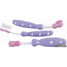Набор зубных щеток Nuby 3 шт. Фиолетовый (46155)