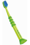 Детская зубная щетка Curaprox CS Baby Прорезиненная ручка с присоской Зеленая с синей щетиной ультрамягкая (45980)