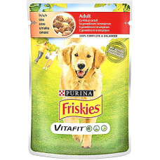 Friskies консервы для собак с говядиной и картофелем в подливе 100г