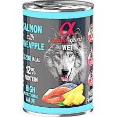 Влажный корм для взрослых собак Alpha Spirit Salmon with Pineapple с лососем и ананасами 400 г