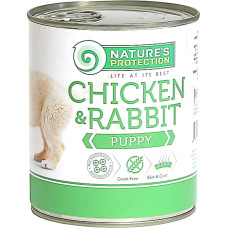 Влажный корм для щенков Nature's Protection Puppy chicken & rabbit с курицей и кроликом 800 г