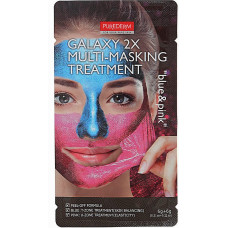 Мультимаска - пленка для лица Purederm Голубая Розовая Galaxy 2X Multi Masking Tratment Blue Pink 6 г + 6 г (42296)