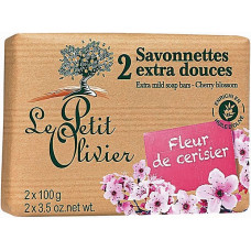 Экстра нежное мыло Le Petit Olivier 100% vegetal oils soap Вишневый цвет 2х100 г (48604)