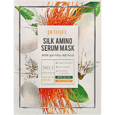 Маска для лица Petitfee Silk Amino Serum Mask Протеины шелка 25 г (42274)