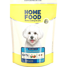 Гипоаллергенный сухой корм для взрослых собак малых пород Home Food Dog Adult Mini «Форель с рисом», 0.7 кг