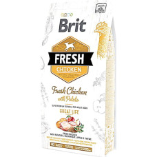 Сухой корм для взрослых собак Brit Fresh Great Life с курицей и картофелем 2.5 кг