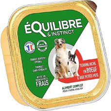 Equilibre Instinct eQi Влажный корм для взрослых собак паштет из говядины и гороха 300 г