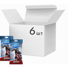 Упаковка влажных салфеток Smile Marvel Капитан Америка антибактериальных 6 упаковок по 15 шт. (50373)