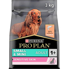 Сухой корм Purina PRO PLAN Small & Mini Adult 1+ Sensitive Skin для взрослых собак мелких пород с чувствительной кожей, с лососем 3 кг
