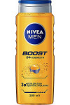 Гель для душа Nivea Men Boost 3в1 для тела лицо волосы с кофеином 500 мл (49293)