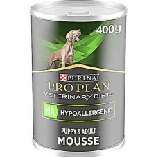 Влажный диетический корм для взрослых собак и щенков Purina Pro Plan Veterinary Diets HA Hypoallergenic, для снижения признаков ингредиентной и нутриентной непереносимости, мусс 400 г