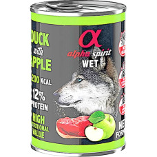 Влажный корм для взрослых собак Alpha Spirit Duck with Green Apple с уткой и зелеными яблоками 400 г