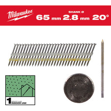 Набор гвоздей для нейлера 15G/20°/50мм (2000 шт) MILWAUKEE