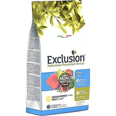 Полнорационный сухой корм Exclusion Adult Tuna Medium Breed с тунцем для взрослых собак средних пород 12 кг