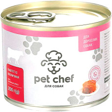 Pet chef консервы для собак с говядиной 200г