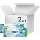 Упаковка влажных салфеток Superfresh Antibacterial с клапаном 2 пачки по 72 шт. (50382)