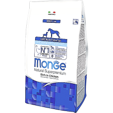Сухой корм для собак Monge Medium + Starter canine со вкусом курицы с рисом 1.5 кг