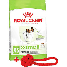 Промо набор Сухой корм для взрослых собак миниатюрных пород Royal Canin X-Small Adult 1.5 кг + игрушка для собак