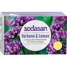 Органическое освежающее крем-мыло для лица и тела Sodasan Вербена-Лимон 100 г (49751)