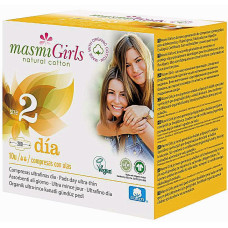 Прокладки Masmi Girl ультратонкие гигиенические для подростков или для поглощения нормальных выделений с крылышками 10 шт. (50821)
