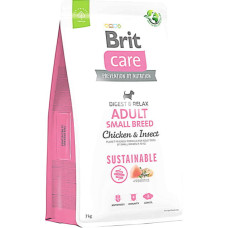 Корм для собак малых пород Brit Care Dog Sustainable Adult Small Breed с курицей и насекомыми 7 кг