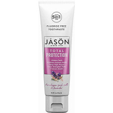 Зубная паста Jason Total Protection без фтора с розовой солью и лавандой для профилактики зубного камня 113 г (45493)