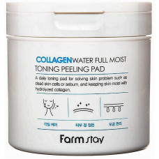 Пилинг-салфетки для лица FarmStay Collagen Water Full Moist Toning Peeling Pad Тонизирующие с коллагеном 70 шт. (42758)