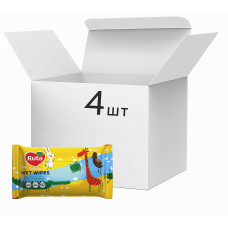 Упаковка влажных салфеток Ruta Selecta Веселые зверята 60 шт. х 4 упаковки (50415)
