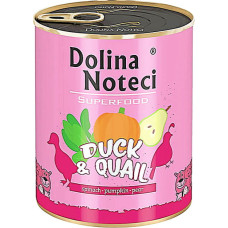 Влажный корм Dolina Noteci Superfood для собак из утки и перепела 800 г