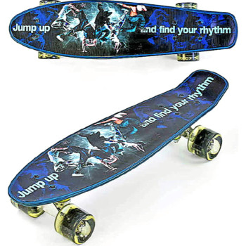 Скейт Р 13780 (8) Best Board, доска=55см, колёса PU, СВЕТЯТСЯ, d=6см