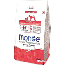 Сухой корм для собак Monge Mini + Starter canine со вкусом курицы с рисом 1.5 кг