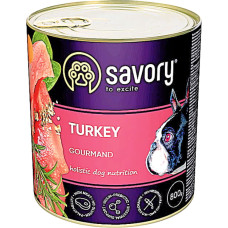Влажный корм для взрослых собак Savory с индейкой 800 г