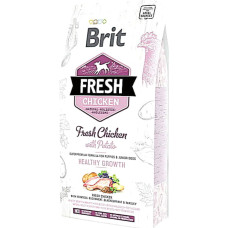 Сухой корм для щенков и юниоров Brit Fresh Healthy Growth с курицей и картофелем 2.5 кг