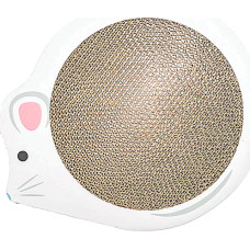 Когтеточка для кошек Trixie картон 35х2.5х29.5 cм с кошачьей мятой Белая
