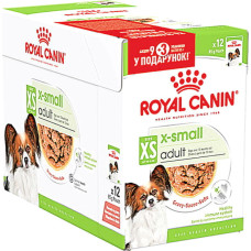 Промо набор Влажный корм для взрослых собак Royal Canin XSMALL ADULT 9+3 0.085 кг x 12 шт