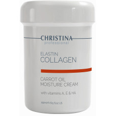 Увлажняющий крем для сухой кожи Christina Elastin Collagen Carrot Oil Moisture Cream with Vitamins A, E HA 250 мл (40421)
