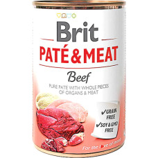 Влажный корм для собак Brit Pate & Meat со вкусом говядины и индейки 400 г