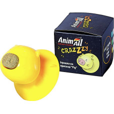 Игрушка на присоске для кота AnimAll CrazZzy 7529 Pig 7.2х8х8 см Желтая