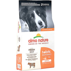 Сухой корм для собак Almo Nature Holistic Dog M для взрослых собак средних пород со свежей говядиной 12 кг