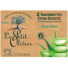 Экстра нежное мыло Le Petit Olivier 100% vegetal oils soap Алоэ Вера 2х100 г (48605)