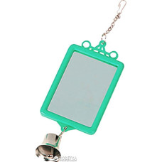 Игрушка для попугаев Karlie Flamingo Mirror Straight + Bell