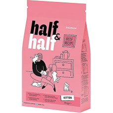 Сухой корм Half & Half для котят с говядиной 8 кг