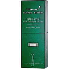 Зубные щетки супер-мягкие Swiss Smile Herbal Bliss Травяное наслаждение черного и зеленого цвета 2 шт. (46340)
