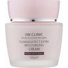 Крем для лица 3W Clinic Flower Effect Extra Moisturizing Cream увлажняющий 50 мл (40142)