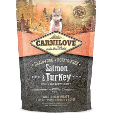 Carnilove Large Breed Puppy с лососем и индейкой сухой корм для щенков больших пород 1.5 кг